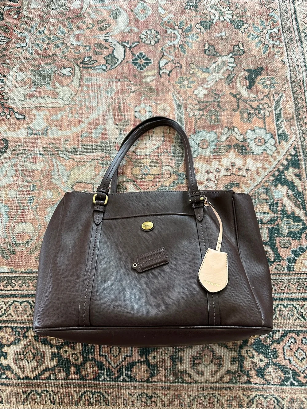 Vintage Coach Brown Leather Purse